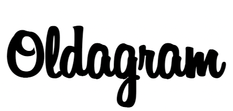 Stylized text saying Oldagram